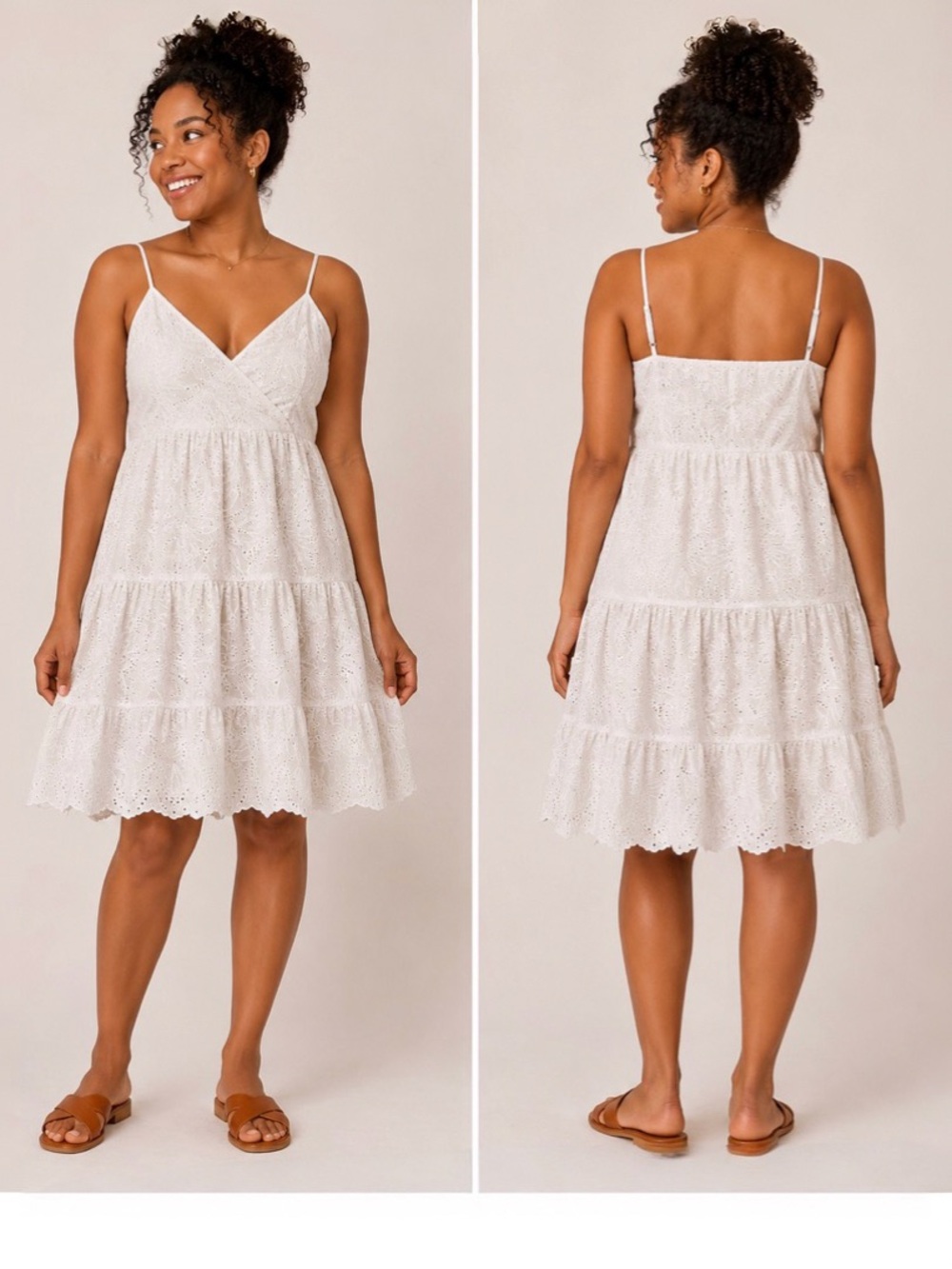 Michael Kors White Eyelet Tiered Sundress - Picture 1 of 11